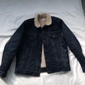 Tellason L shetland lined denim coat